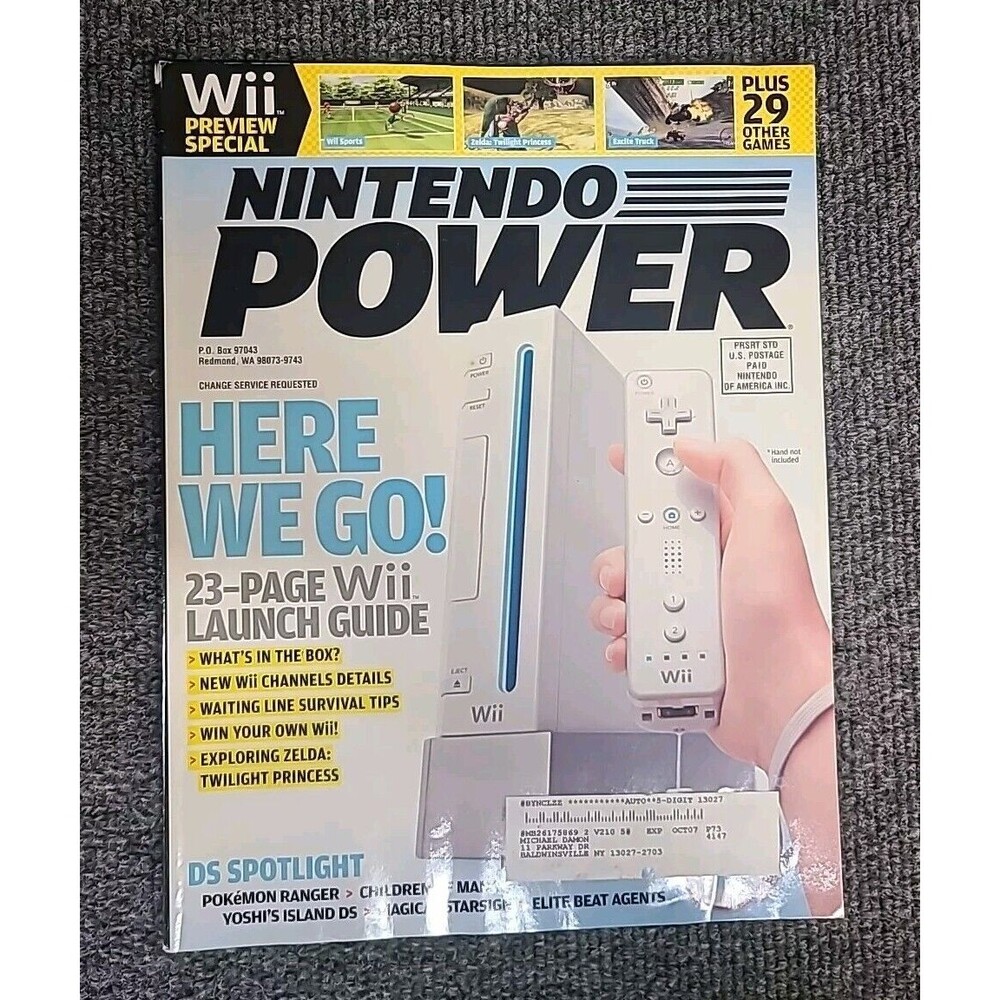 Nintendo Power Volume 210 magazine WII 23 page LAUNCH GUIDE w/inserts POKEMON